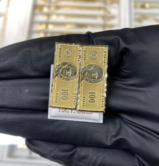 10k “$100 Bill” Earrings