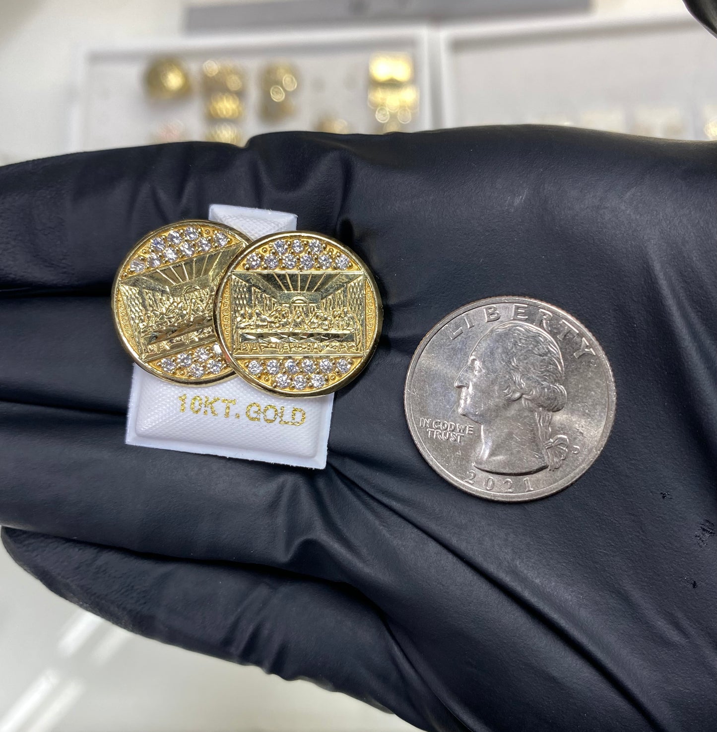 10k Last Supper Earrings