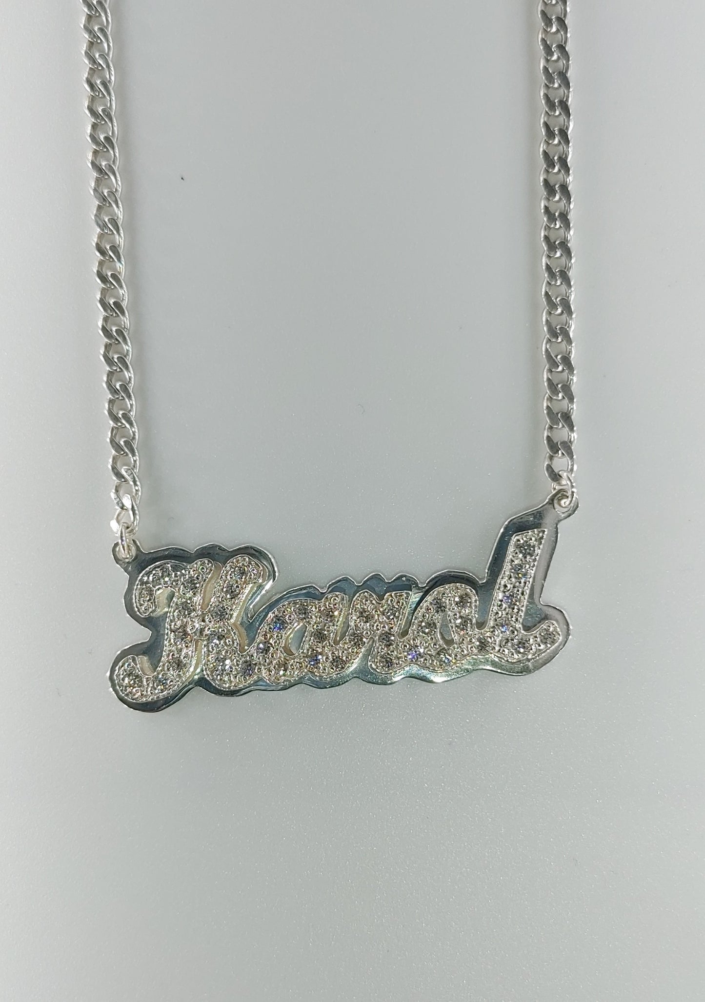 Name Pendant 3D Iced Out/ Cuban Chain setup-Custom