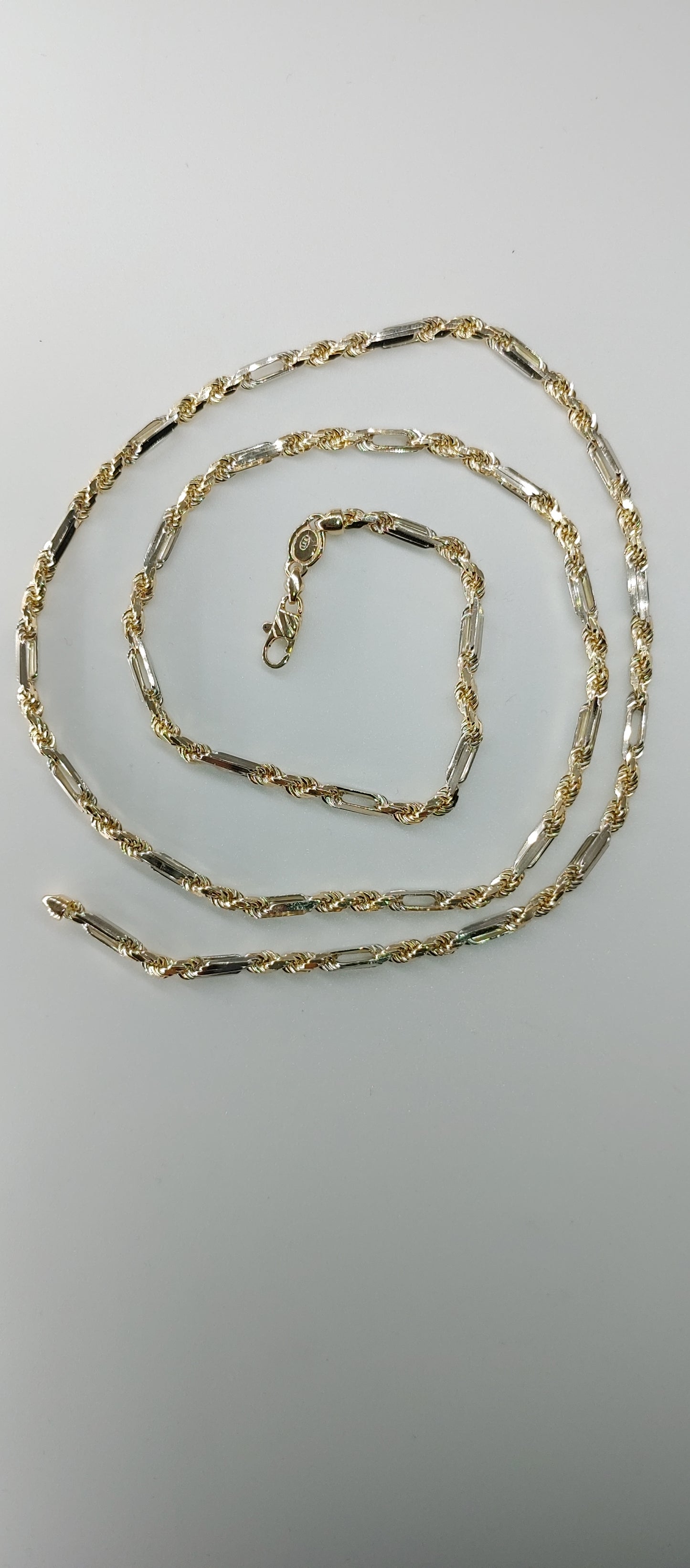 14k 3mm Tri Gold Figarope